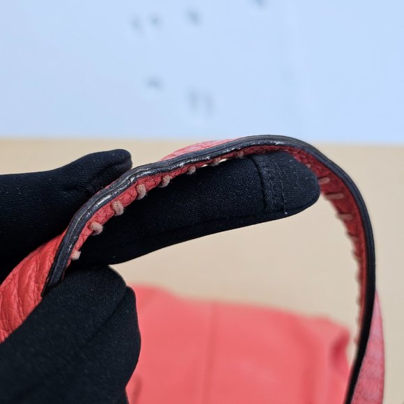 Cromia Womens Pink Pebble Leather Shoulder Bag, Made in Italy, Pre-owned - Picture 16 of 16